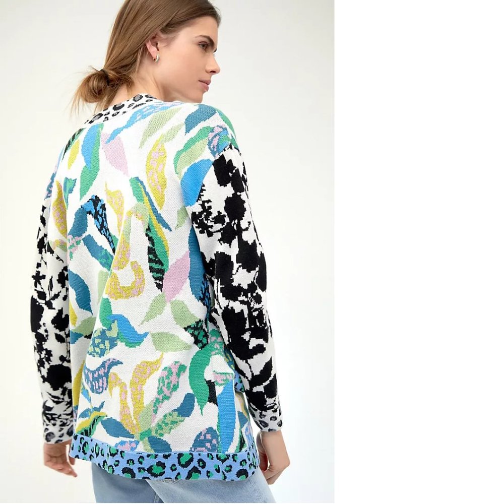 Anthropologie Maeve Savannah Contrast Cardigan - Picture 3 of 9